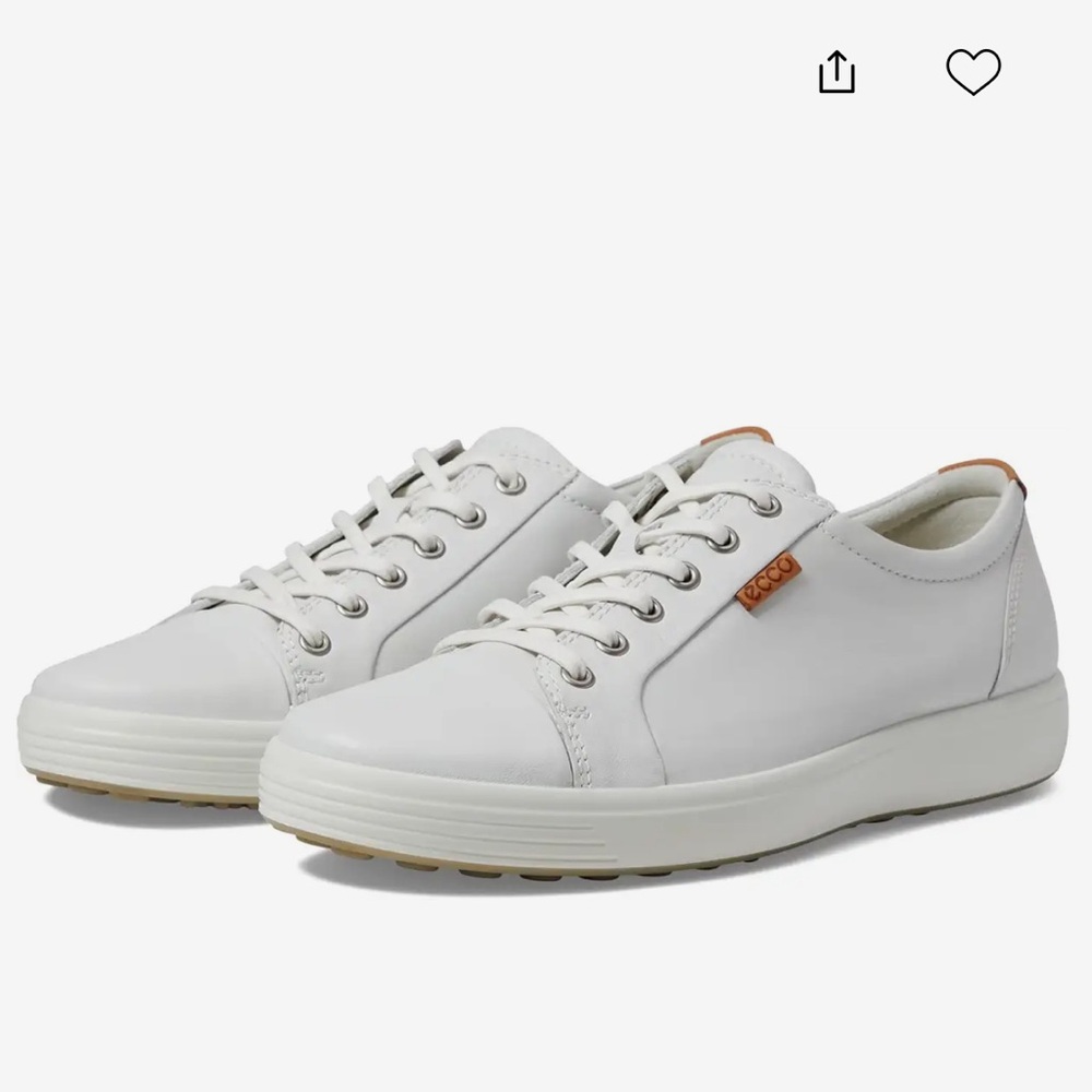 Men’s Ecco Soft 7 Sneaker NEW! Size 5.5 EU 38 White Leather